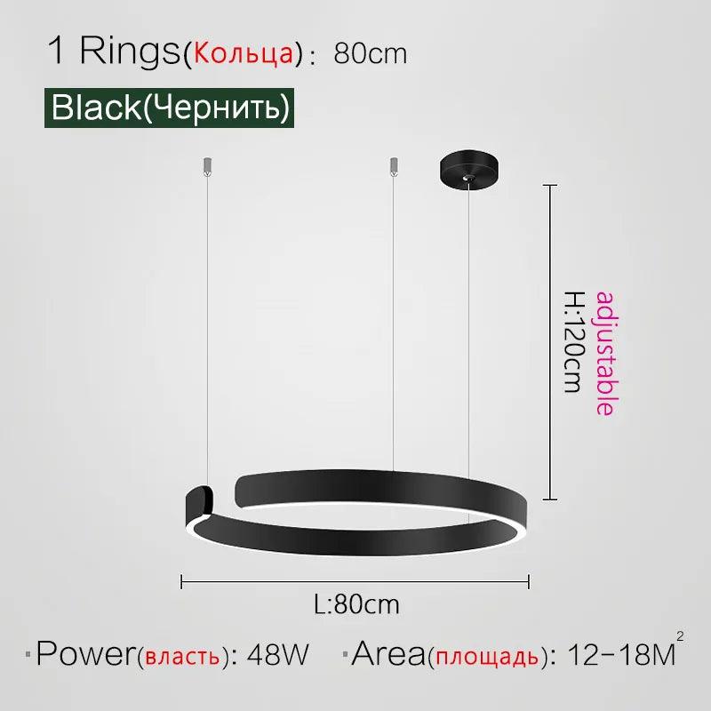 Ceiling chandelier Pendant light Chandeliers for dining room LED Bedroom living room nordic home decor Modern Round ring lamp