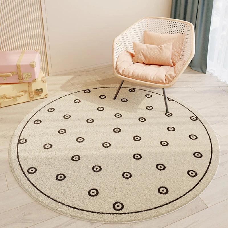 Round Carpet for Living Room Cute Soft Home Decoration Bedroom Plush Mat Non-slip Large Area IG Cloakroom Fluffy Rug ковер 러그