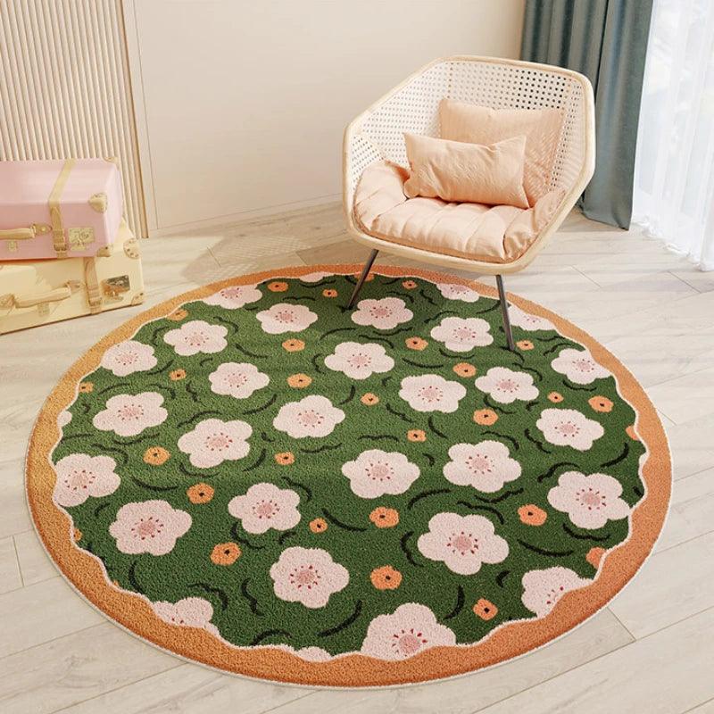 Round Carpet for Living Room Cute Soft Home Decoration Bedroom Plush Mat Non-slip Large Area IG Cloakroom Fluffy Rug ковер 러그