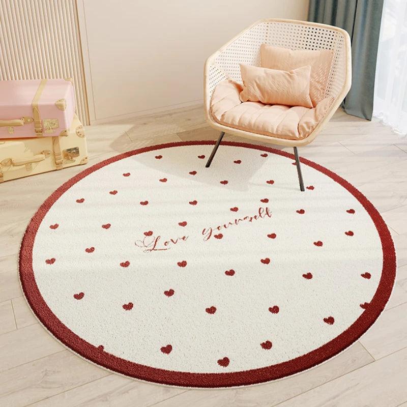 Round Carpet for Living Room Cute Soft Home Decoration Bedroom Plush Mat Non-slip Large Area IG Cloakroom Fluffy Rug ковер 러그