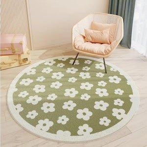 Round Carpet for Living Room Cute Soft Home Decoration Bedroom Plush Mat Non-slip Large Area IG Cloakroom Fluffy Rug ковер 러그