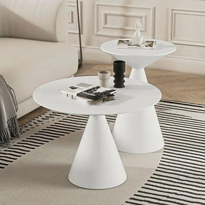 Round Light Luxury Metal Coffee Table Living Room Furniture Sofa Side Table A Few Balcony Tea Table Bedroom Nightstand