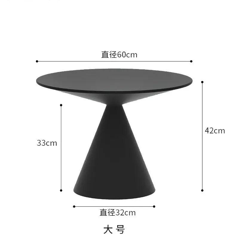 Round Light Luxury Metal Coffee Table Living Room Furniture Sofa Side Table A Few Balcony Tea Table Bedroom Nightstand