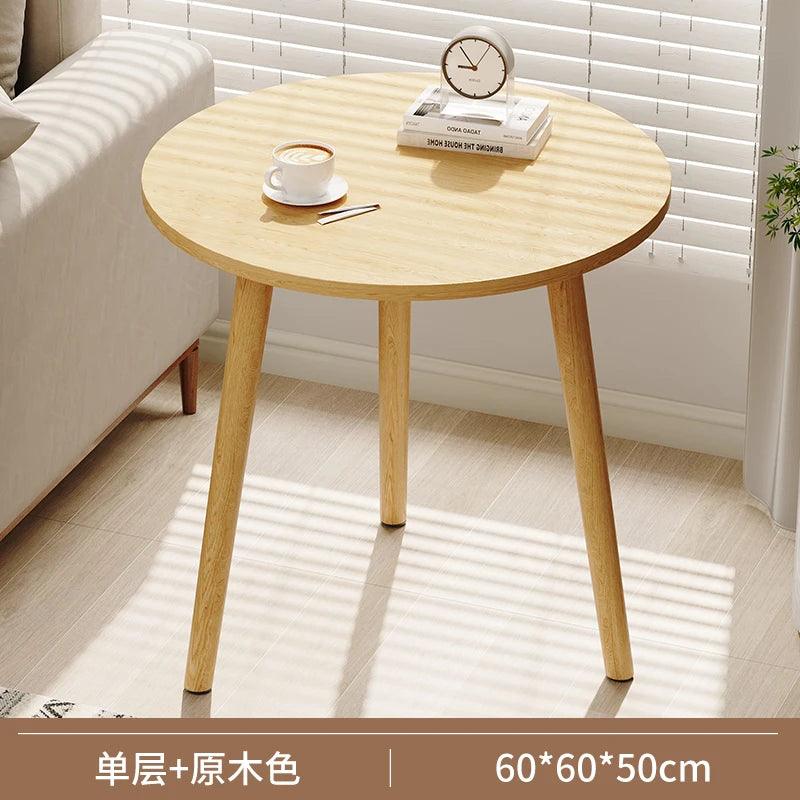 Round Small Coffee Tables Center Nordic Outdoor Wooden Bed Side Table Modern Design Balcony Couchtische Living Room Furniture
