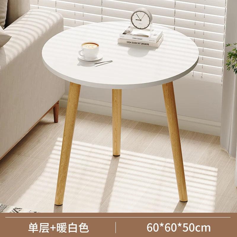 Round Small Coffee Tables Center Nordic Outdoor Wooden Bed Side Table Modern Design Balcony Couchtische Living Room Furniture