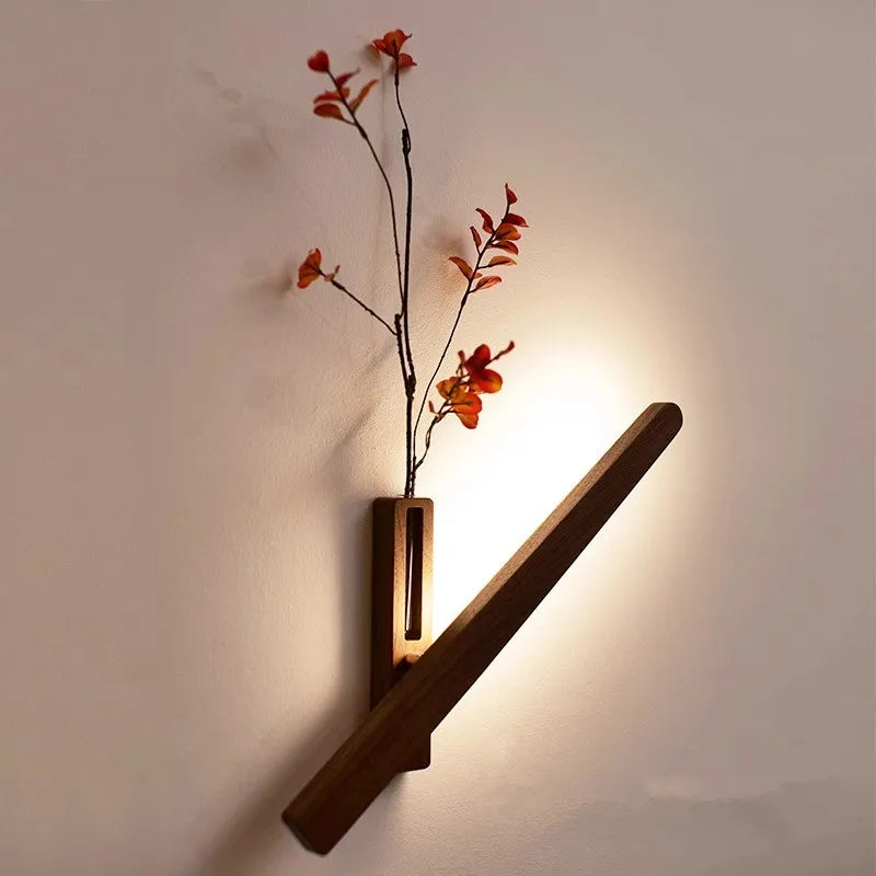 BlossomGlow Modern Minimalist Wooden Flower Light for Warm Ambiance