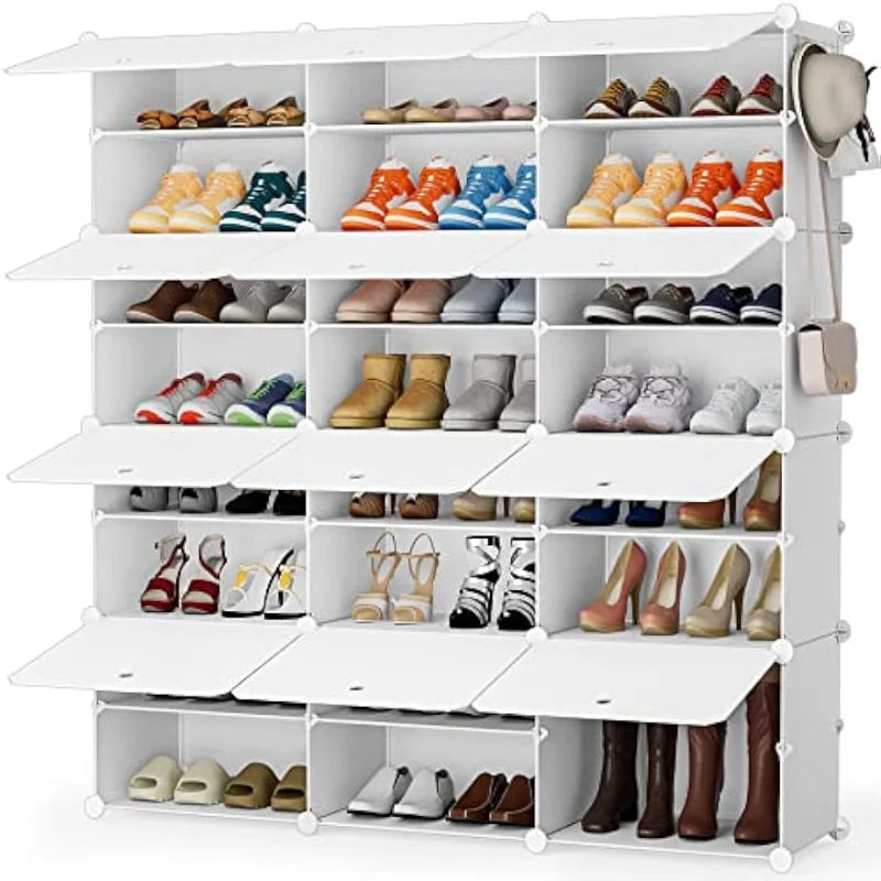 Shoe Storage Cabinet, 48 Pairs Shoe Rack 3 by 8 Tier Shoe Organizer Space Saving Shoe Storage for Closet Hallway Living Room