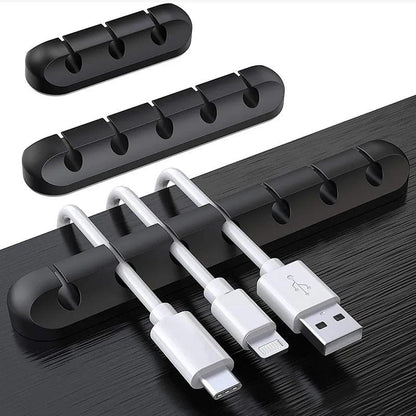 Silicone Cable Organizer USB Winder Desktop Tidy Management Clips Holder For Mouse Keyboard Earphone Headset