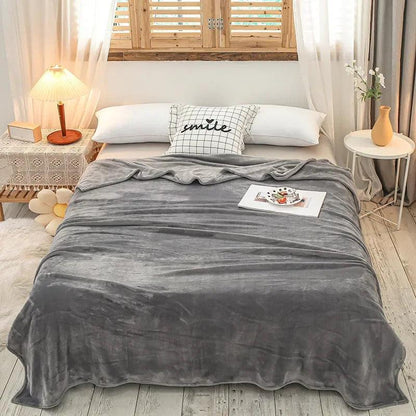 Simple Winter Blanket Rectangle Blanket Double Side Home Supply Rectangle Soft Warm Blankets