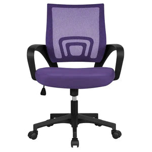 Smile Mart Adjustable Mid Back Mesh Swivel Office Chair with Armrests, Available In Black/Dark Gray/Gray and Other Colors