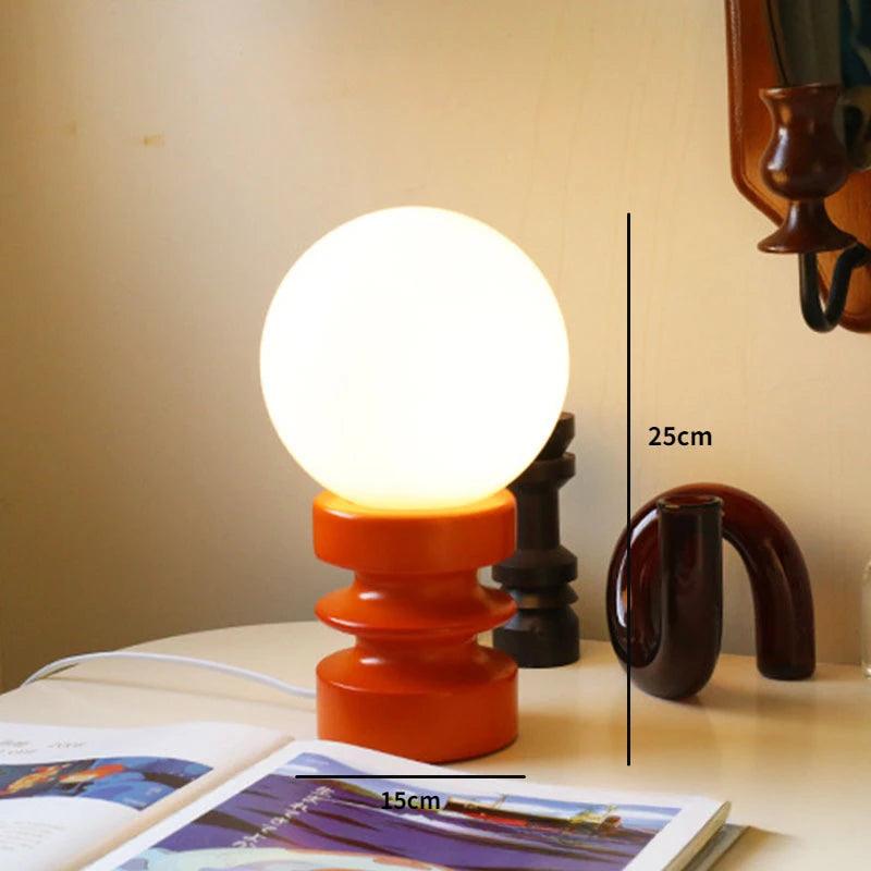 Solid Wood Ins Table Lamp Korean and Japanese Style Living Room Dining Room Bedroom Bedside Decoration Atmosphere Table Lamp