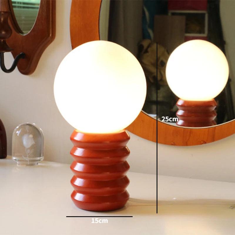 Solid Wood Ins Table Lamp Korean and Japanese Style Living Room Dining Room Bedroom Bedside Decoration Atmosphere Table Lamp