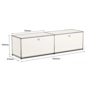 Storage Cabinet Sideboard Haller Cabinet Storage Shelf Modular Furniture Stainless Steel Metal Board Living Room Cabinet-No Keys