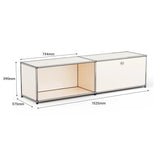 Storage Cabinet Sideboard Haller Cabinet Storage Shelf Modular Furniture Stainless Steel Metal Board Living Room Cabinet-No Keys