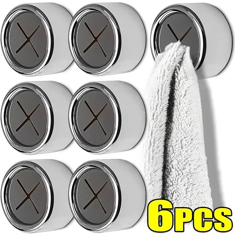 Towel Plug Holder Punch Free Self-adhesive Silicone Bathroom Organizer Rack Towels Rags Cloth Storage Clips Hooks Kitchen Tools