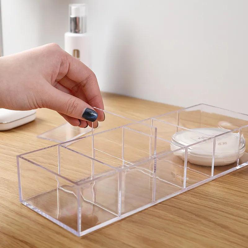 Transparent Acrylic Cosmetics Storage Box Makeup Holder Jewelry Make Up Organizer for Home Plastic Desktop Storage Boxes