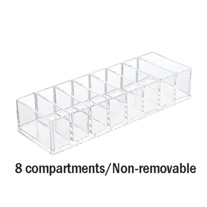 Transparent Acrylic Cosmetics Storage Box Makeup Holder Jewelry Make Up Organizer for Home Plastic Desktop Storage Boxes