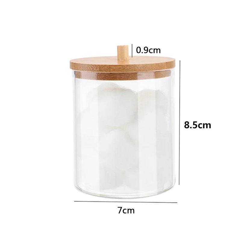 Transparent Cotton Swab Storage Box Makeup Organizer Acrylic Storage Box Cotton Swab Cosmetic Box Bathroom Bedroom Storage