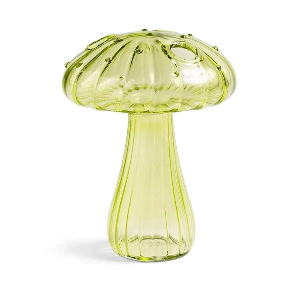 Transparent Jelly Color Mushroom Glass Vase Aromatherapy Bottle Home Small Vase Hydroponic Flower Pot Simple Table Decoration