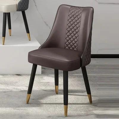 Unique Lounge Dining Chair Nordic Light Luxury Household Solid Leather Hotel Dining Table Chair Leisure Silla Italian Furniture