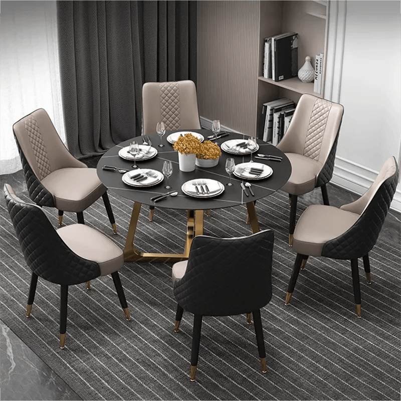 Unique Lounge Dining Chair Nordic Light Luxury Household Solid Leather Hotel Dining Table Chair Leisure Silla Italian Furniture