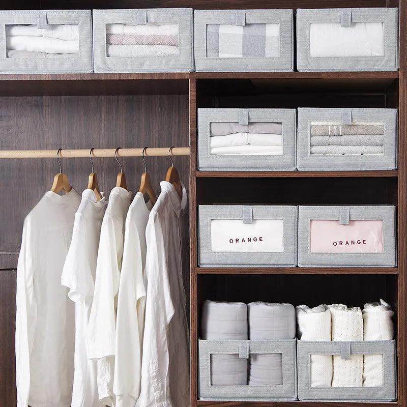 Visible Wardrobe Storage Organizers For Clothes T-Shirts Storage Artifact Jeans Underwear Pants Organizer Box For Cabinet Drawer