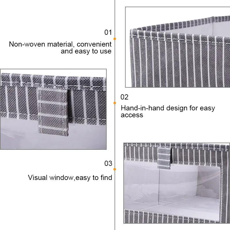 Visible Wardrobe Storage Organizers For Clothes T-Shirts Storage Artifact Jeans Underwear Pants Organizer Box For Cabinet Drawer