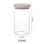 WBBOOMING 2 Different Color Sealed Ring Bottles Kitchen Storage Box Transparent Food Canister Keep Fresh New Clear Container