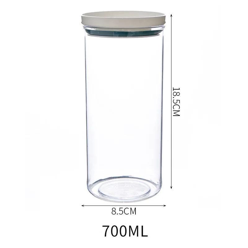 WBBOOMING 2 Different Color Sealed Ring Bottles Kitchen Storage Box Transparent Food Canister Keep Fresh New Clear Container