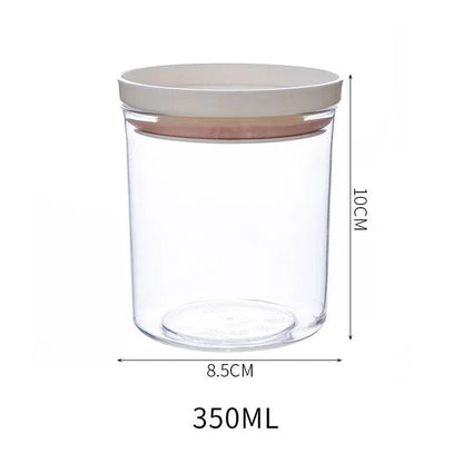 WBBOOMING 2 Different Color Sealed Ring Bottles Kitchen Storage Box Transparent Food Canister Keep Fresh New Clear Container