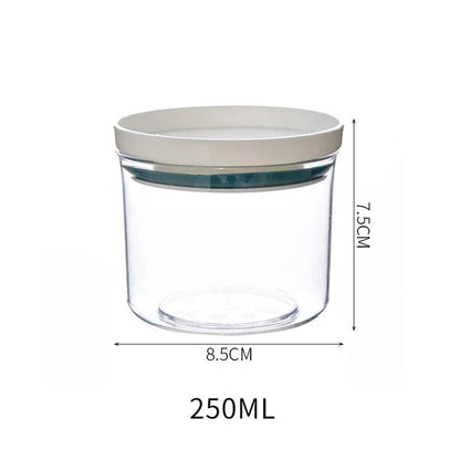 WBBOOMING 2 Different Color Sealed Ring Bottles Kitchen Storage Box Transparent Food Canister Keep Fresh New Clear Container