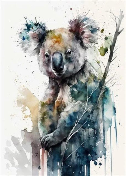 Watercolor Wildlife Canva Oil Painting Print Poster Abstract Sloth Octopus Flamingo Bird French Bulldog Dog Poster Home Wall Art