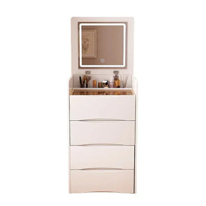 White Luxury Dressers Vanity Mirror Drawer Bedroom Minimalist Makeup Room Desk Lights Drawers Schminktisch Household Items