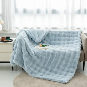 Winter Blanket Autumn Luxury Imitation Fur Plush Super Soft Warm Blankets Bed Sofa Cover Fluffy Throw Blanket Bedroom Couch