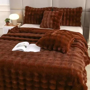 Winter Blanket Autumn Luxury Imitation Fur Plush Super Soft Warm Blankets Bed Sofa Cover Fluffy Throw Blanket Bedroom Couch