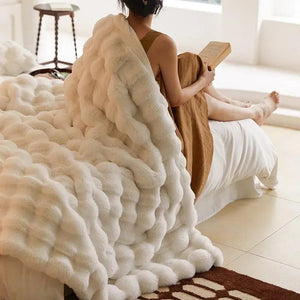 Winter Blanket Autumn Luxury Imitation Fur Plush Super Soft Warm Blankets Bed Sofa Cover Fluffy Throw Blanket Bedroom Couch