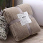 Winter Throw Blanket for Bed Fluffy Plaid Blankets on The Sofa Solid Color Bedspreads Decorative King Size Coral Fleece Blankets
