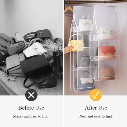 luluhut Handbag hanging organizer Hanging bag for Storage handbag Wardrobe hanging organizers Handbag organizer for closet