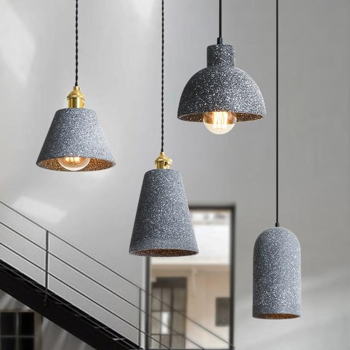 Smoke Grey Cement Pendant Lights