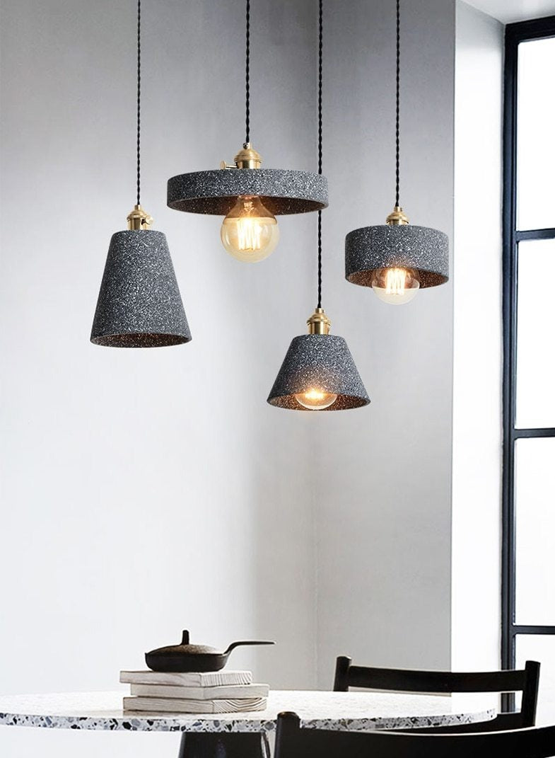 Smoke Grey Cement Pendant Lights