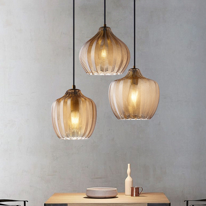 Amber Glass Pendant Lights