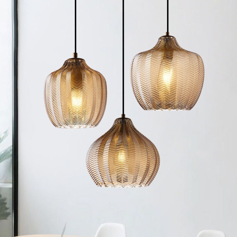 Amber Glass Pendant Lights